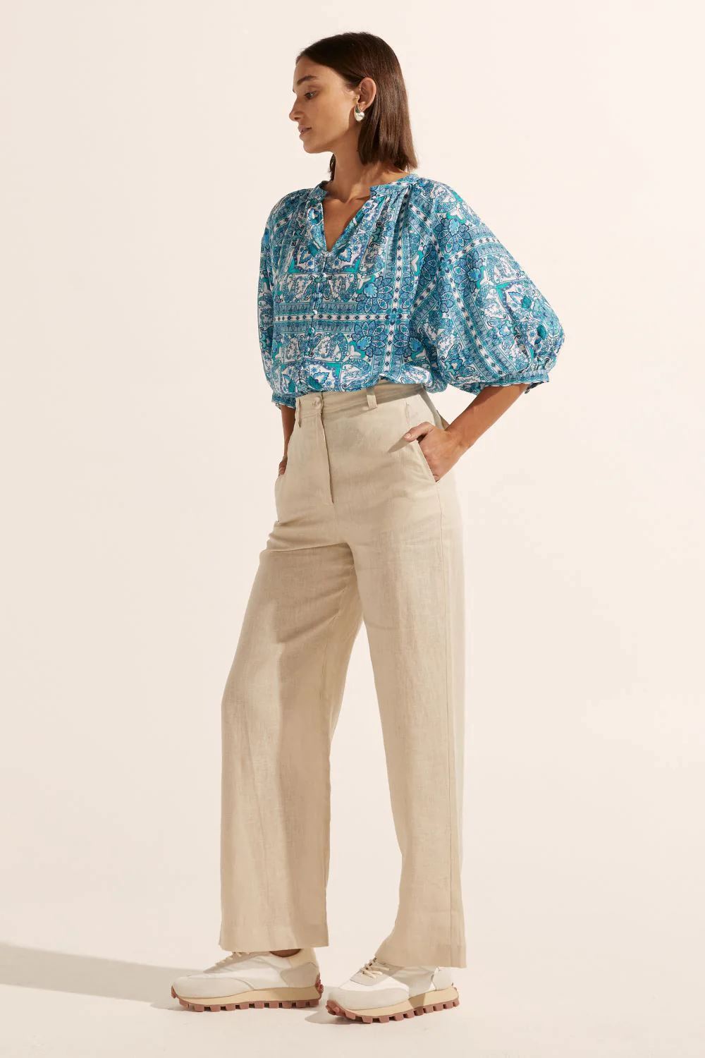 ZOE KRATZMANN Hanker Top - Sapphire Tile Shirts &amp; Blouses - Zabecca Living