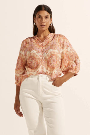 ZOE KRATZMANN Hanker Top - Sunset Mosaic Shirts & Blouses - Zabecca Living