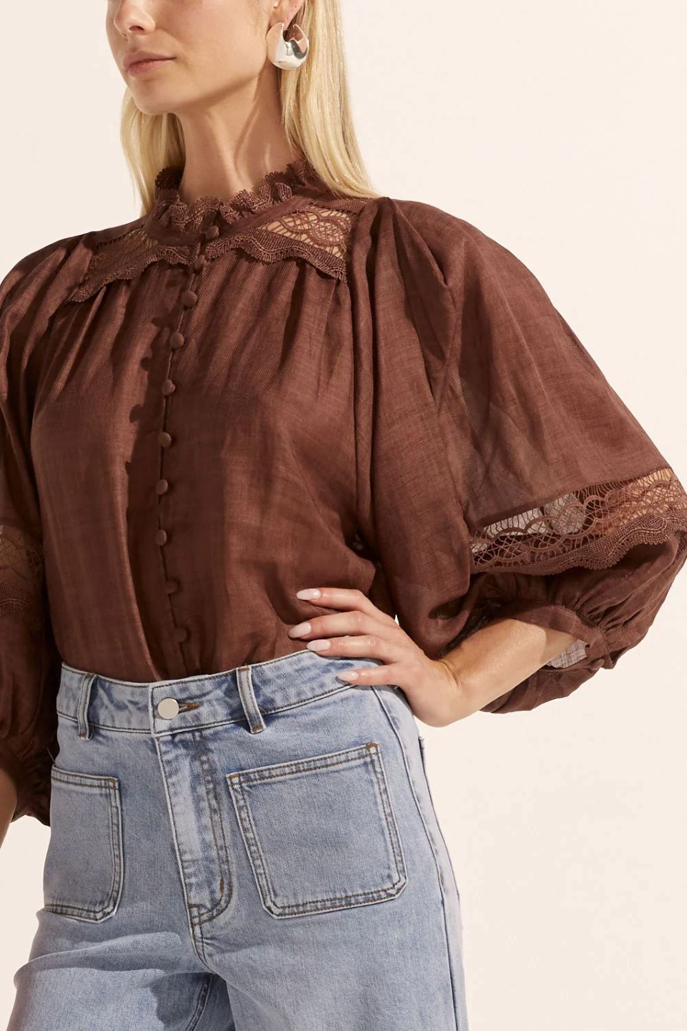 ZOE KRATZMANN Quell Top - Cacao Shirts &amp; Blouses - Zabecca Living