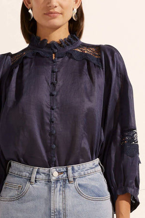 ZOE KRATZMANN Quell Top - Indigo Shirts & Blouses - Zabecca Living