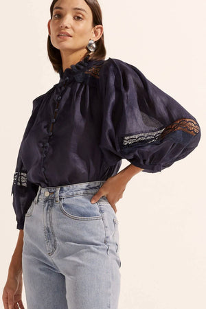 ZOE KRATZMANN Quell Top - Indigo Shirts & Blouses - Zabecca Living