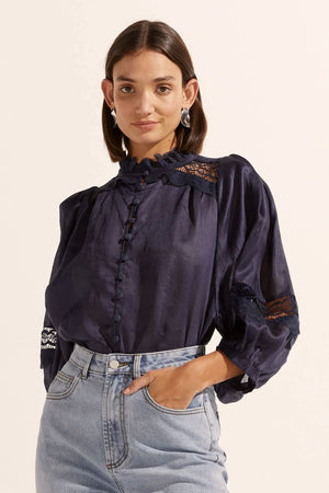 ZOE KRATZMANN Quell Top - Indigo Shirts & Blouses - Zabecca Living