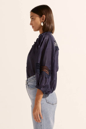 ZOE KRATZMANN Quell Top - Indigo Shirts & Blouses - Zabecca Living