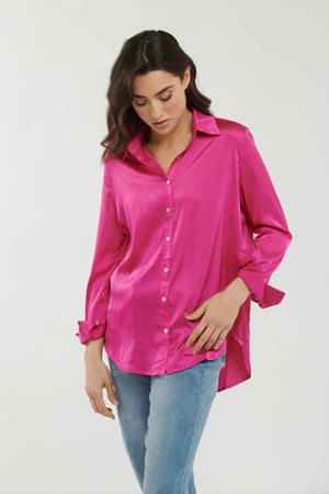 365 DAYS Bee Gees Shirt - Magenta Shirts & Blouses - Zabecca Living