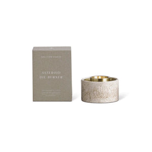 ADDITION STUDIO Asteroid Oil Burner - Stone Travertine ESSENTIAL OILS - Zabecca Living