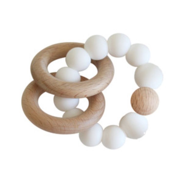 ALIMROSE Beechwood Teether Rings Set - Milk BABY (0-12 Mths) - Zabecca Living