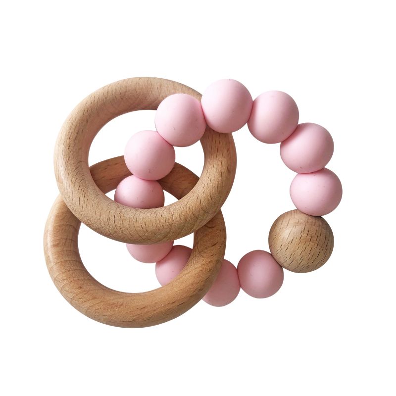 ALIMROSE Beechwood Teether Rings Set - Rosewater BABY (0-12 Mths) - Zabecca Living