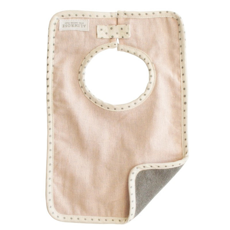 ALIMROSE Bobby Bib - Pink Linen BABY (0-12 Mths) - Zabecca Living