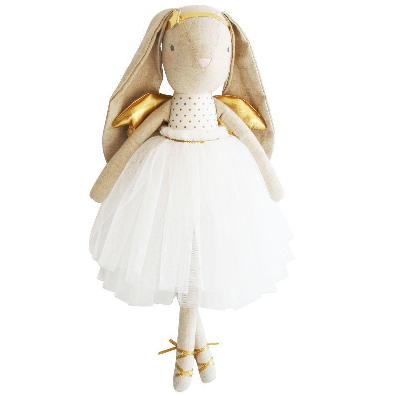 ALIMROSE Estelle Linen Angel Bunny - Gold PRE-SCHOOL (3-5 Yrs) - Zabecca Living