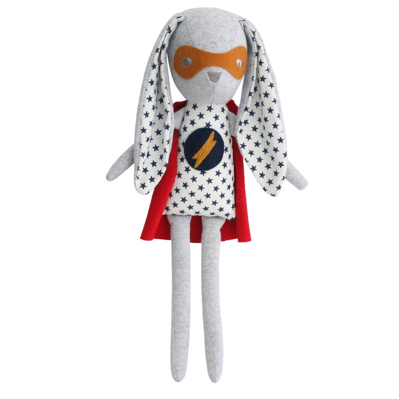 ALIMROSE Hero Mini Bunny 32cm - Navy Star BABY (0-12 Mths) - Zabecca Living