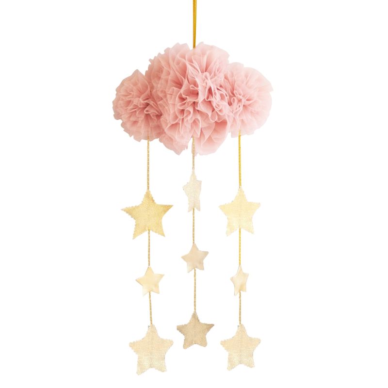 ALIMROSE Tule Cloud Mobile - Blush and Gold BABY (0-12 Mths) - Zabecca Living