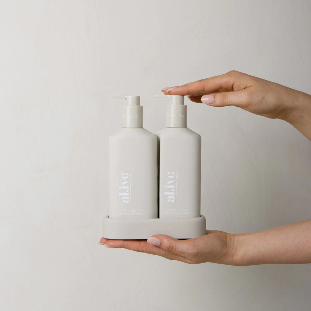 AL.IVE BODY Hand Wash and Dishwashing Liquid Duo + Tray HAND AND BODY WASH - Zabecca Living
