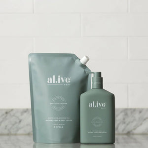 AL.IVE BODY Lotion Refill - Kaffir Lime and Green Tea HAND AND BODY WASH - Zabecca Living