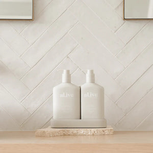 AL.IVE BODY Wash and Lotion Duo + Tray - Sea Cotton and Coconut HAND AND BODY WASH - Zabecca Living
