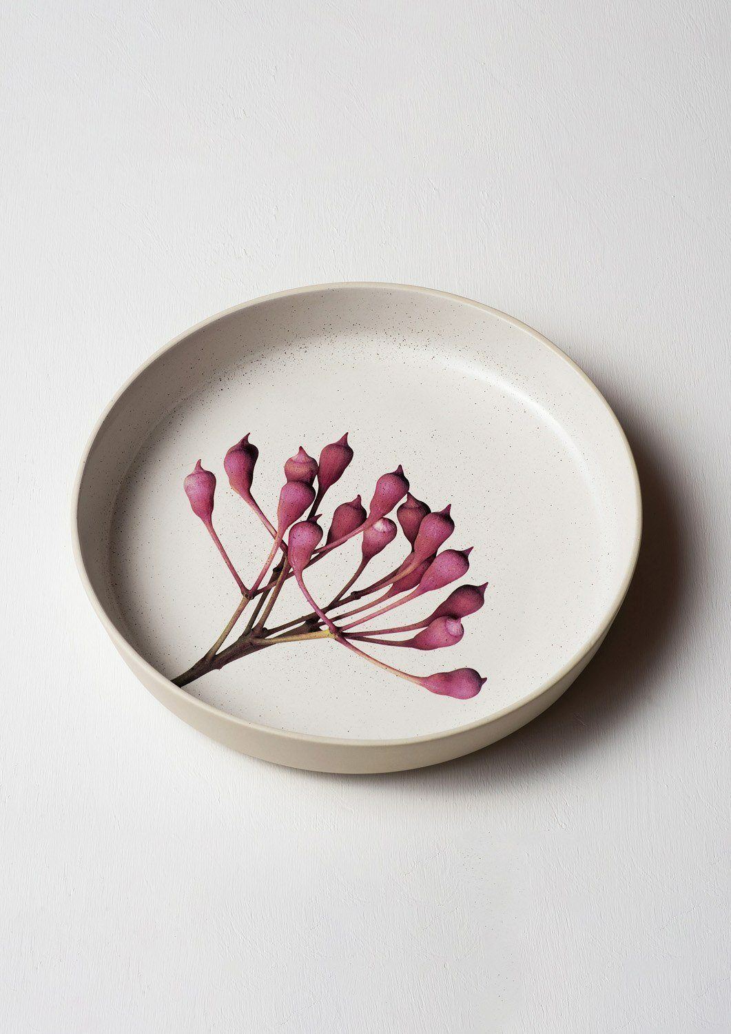 ANGUS & CELESTE Australian Botanicals Server Bowl - Pink Eucalyptus KITCHEN + DINING - Zabecca Living