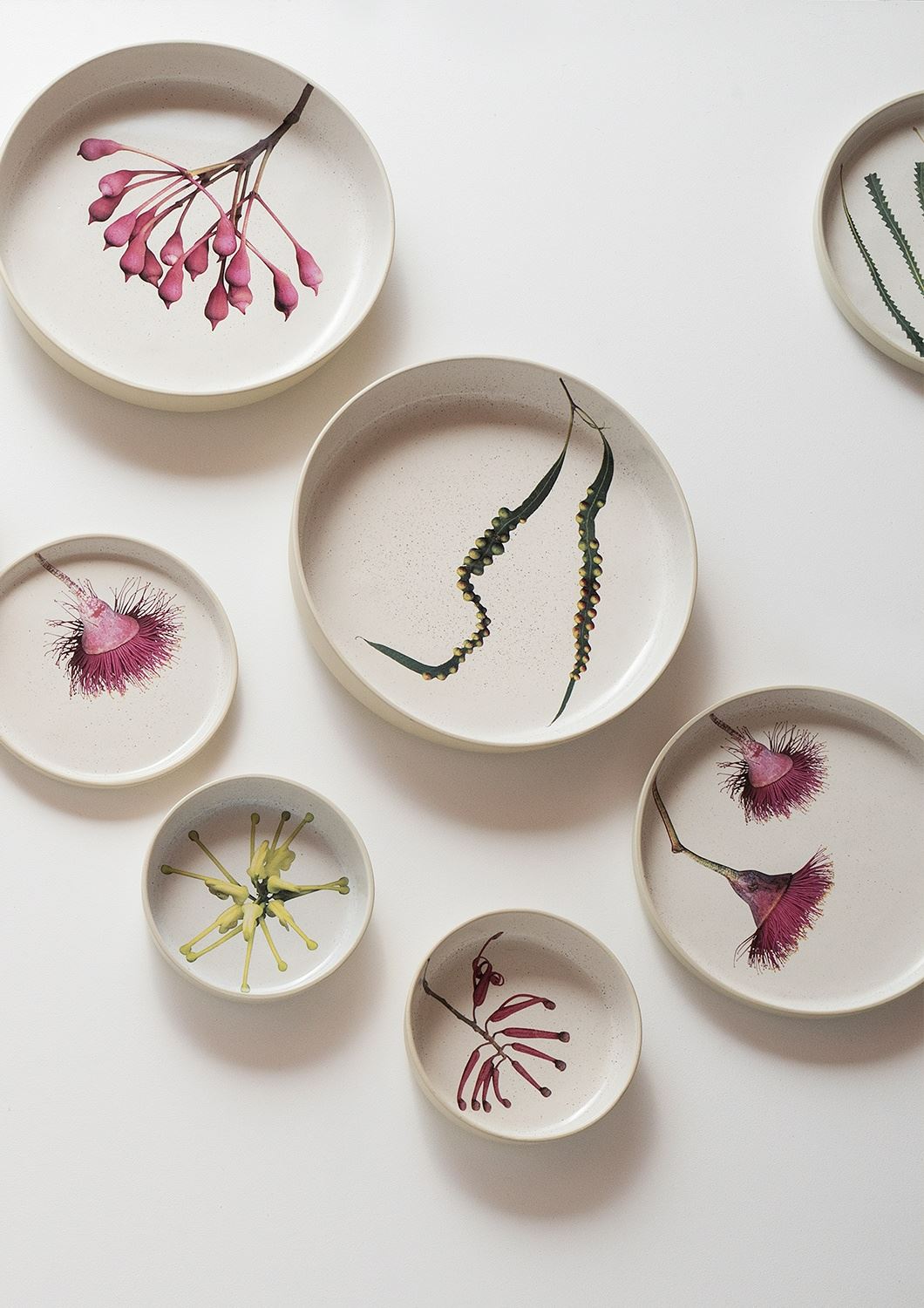 ANGUS & CELESTE Australian Botanicals Server Bowl - Pink Eucalyptus KITCHEN + DINING - Zabecca Living