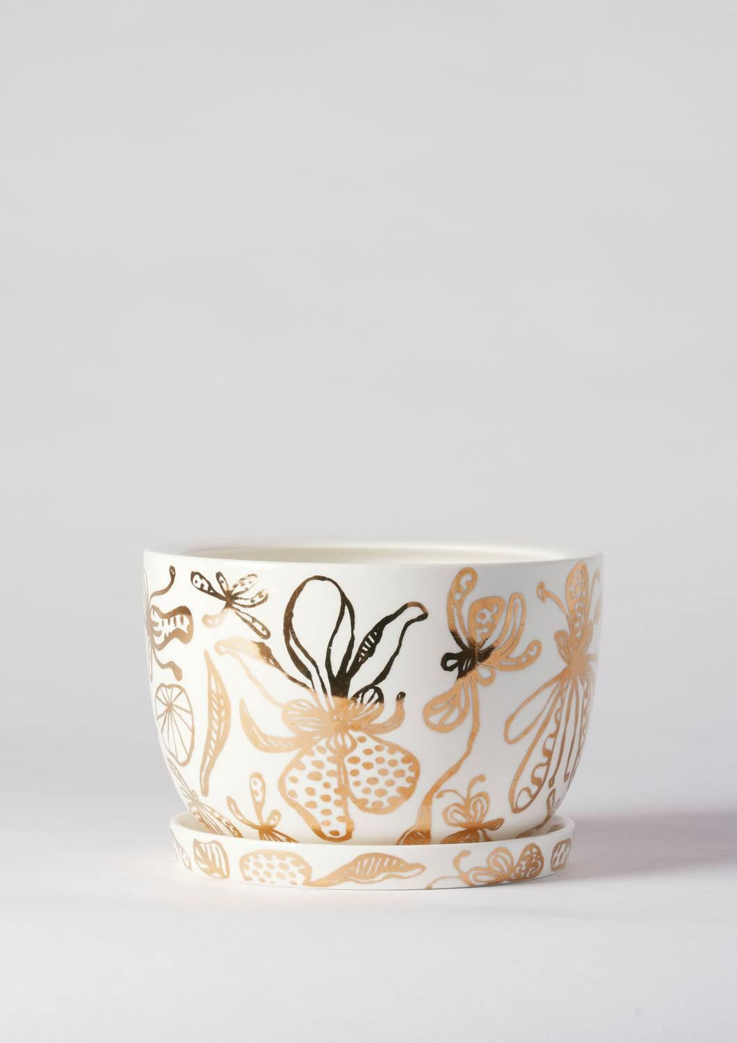 ANGUS & CELESTE Decorative Plant Pot - Gold Garden POT - Zabecca Living