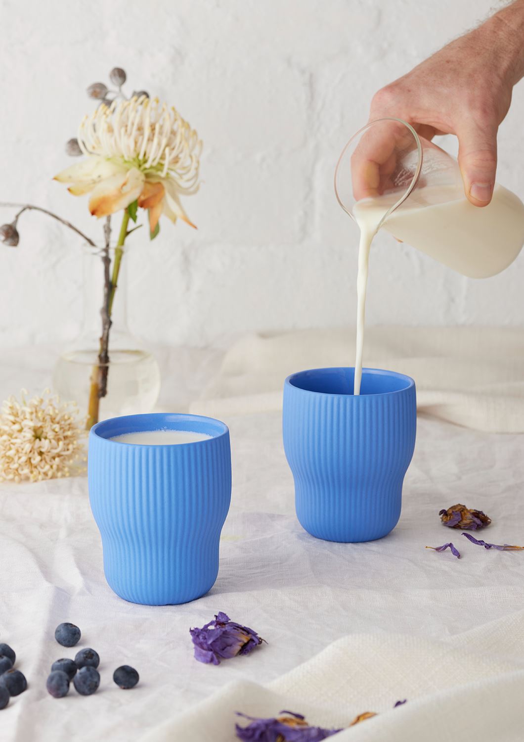 ANGUS & CELESTE Pigment Latte Cups Two Set - Cobalt COFFEE, TEA & DRINKS - Zabecca Living