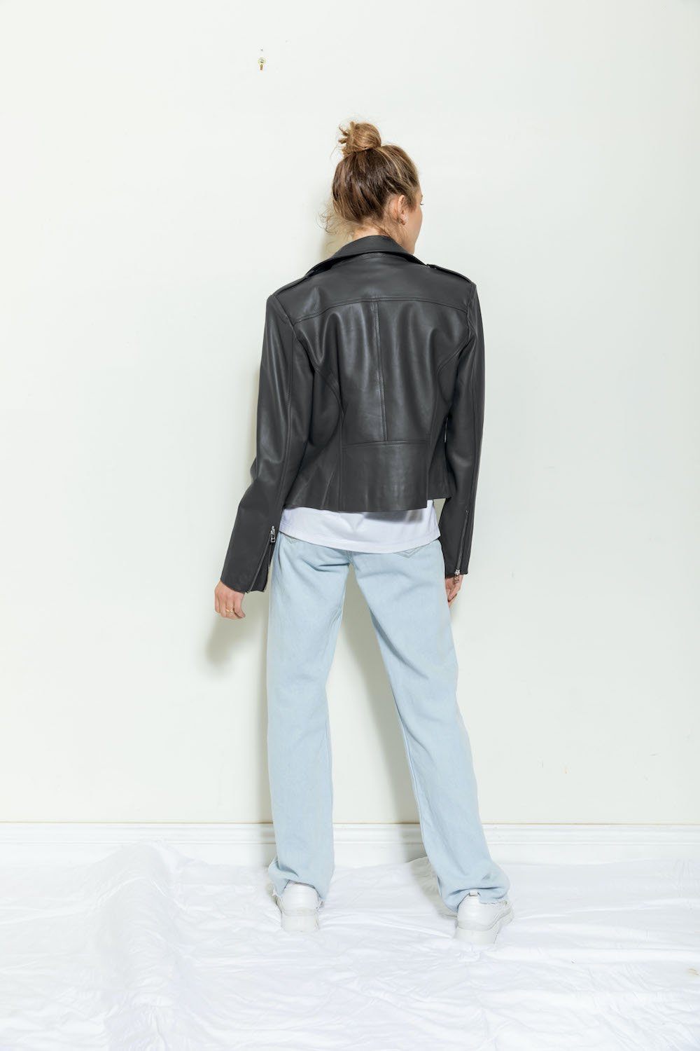 BANDE Leather Biker Jacket - Black Jackets + Coats - Zabecca Living