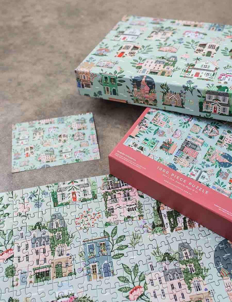 BESPOKE LETTERPRESS Around the World 1000 Piece Puzzle Puzzle - Zabecca Living