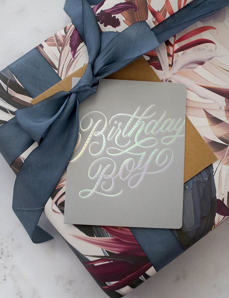 BESPOKE LETTERPRESS - Birthday Boy Birthday Card - Zabecca Living