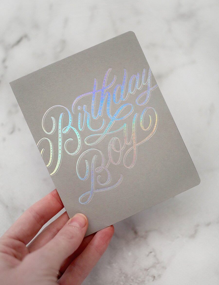 BESPOKE LETTERPRESS - Birthday Boy Birthday Card - Zabecca Living