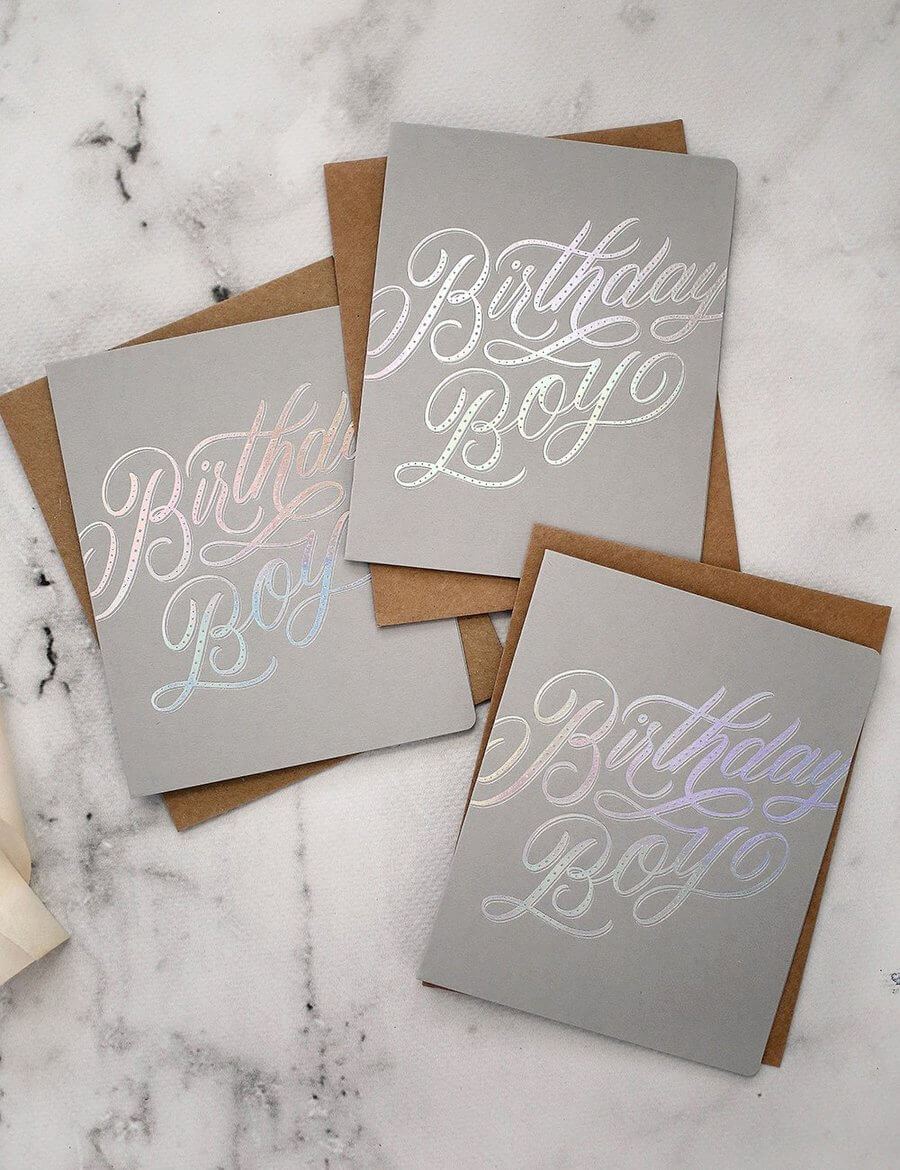 BESPOKE LETTERPRESS - Birthday Boy Birthday Card - Zabecca Living