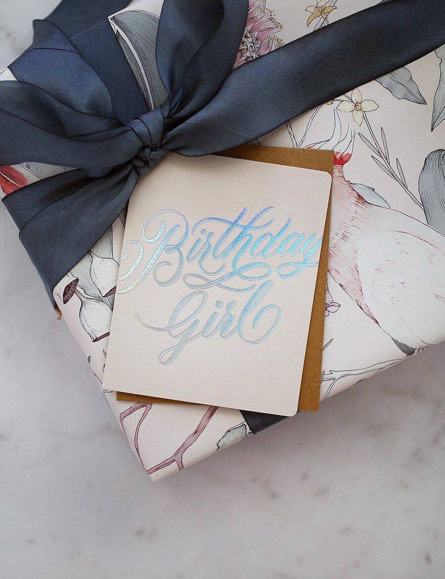 BESPOKE LETTERPRESS - Birthday Girl Birthday Card - Zabecca Living
