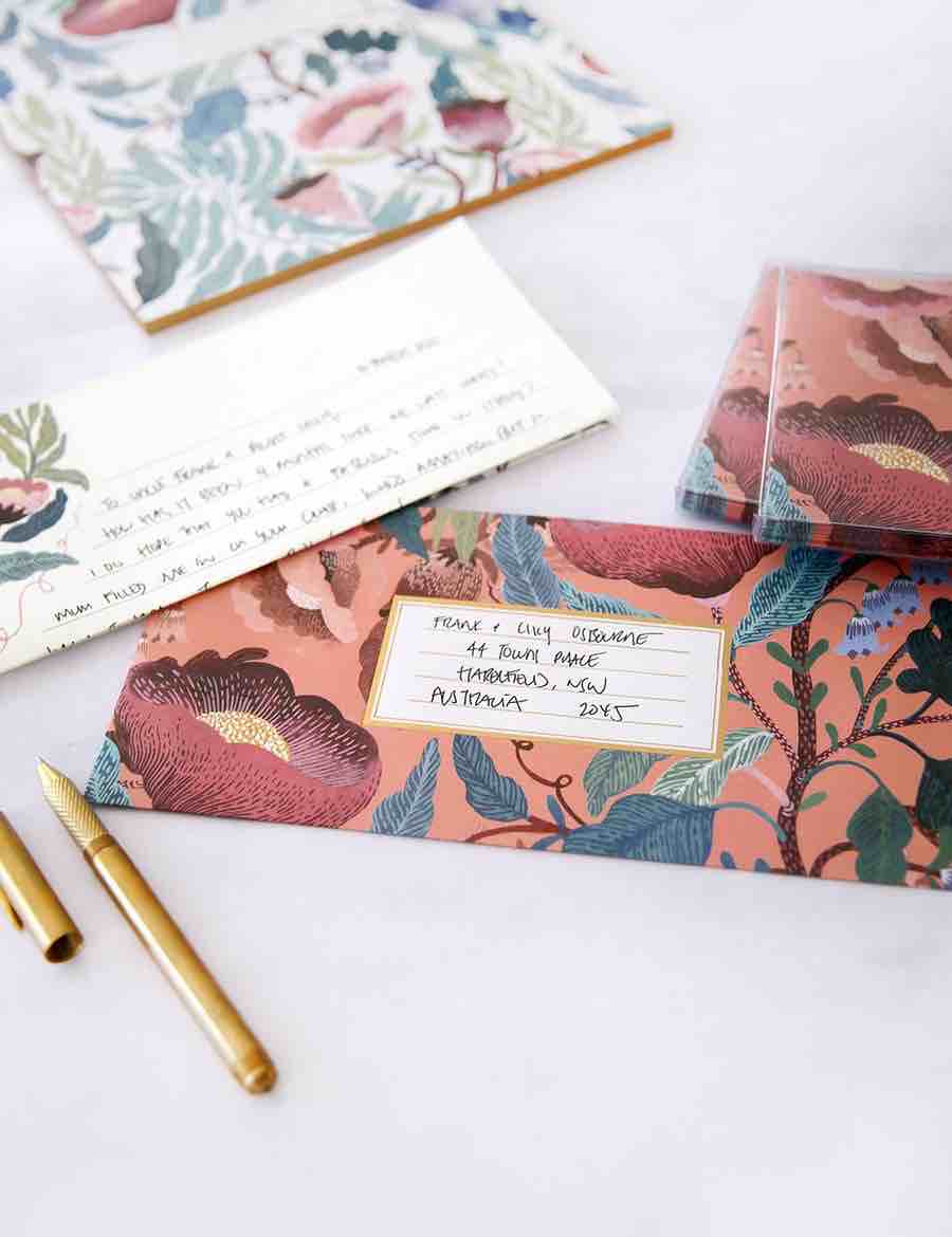 BESPOKE LETTERPRESS Blomstra 10 Pack DL Envelopes - Swedish Forest Notebooks - Zabecca Living