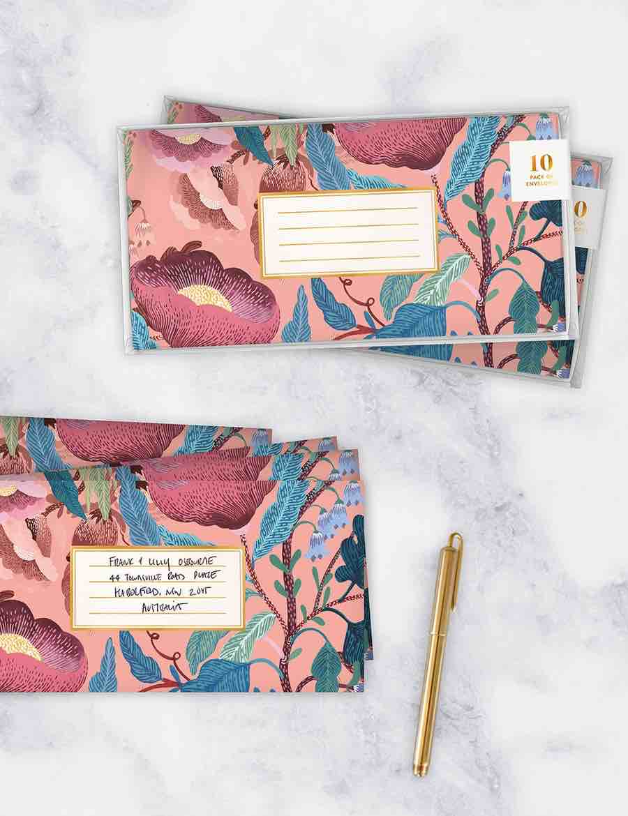 BESPOKE LETTERPRESS Blomstra 10 Pack DL Envelopes - Swedish Forest Notebooks - Zabecca Living