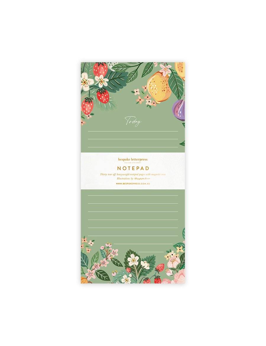 BESPOKE LETTERPRESS DL Lemons Notepad - Today Notebooks - Zabecca Living