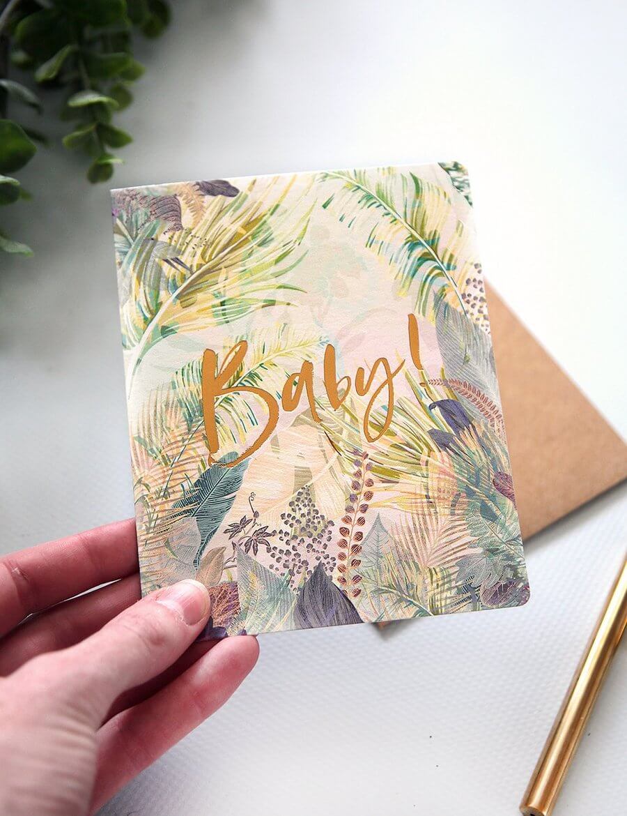 BESPOKE LETTERPRESS - Jungle Baby Baby Card - Zabecca Living