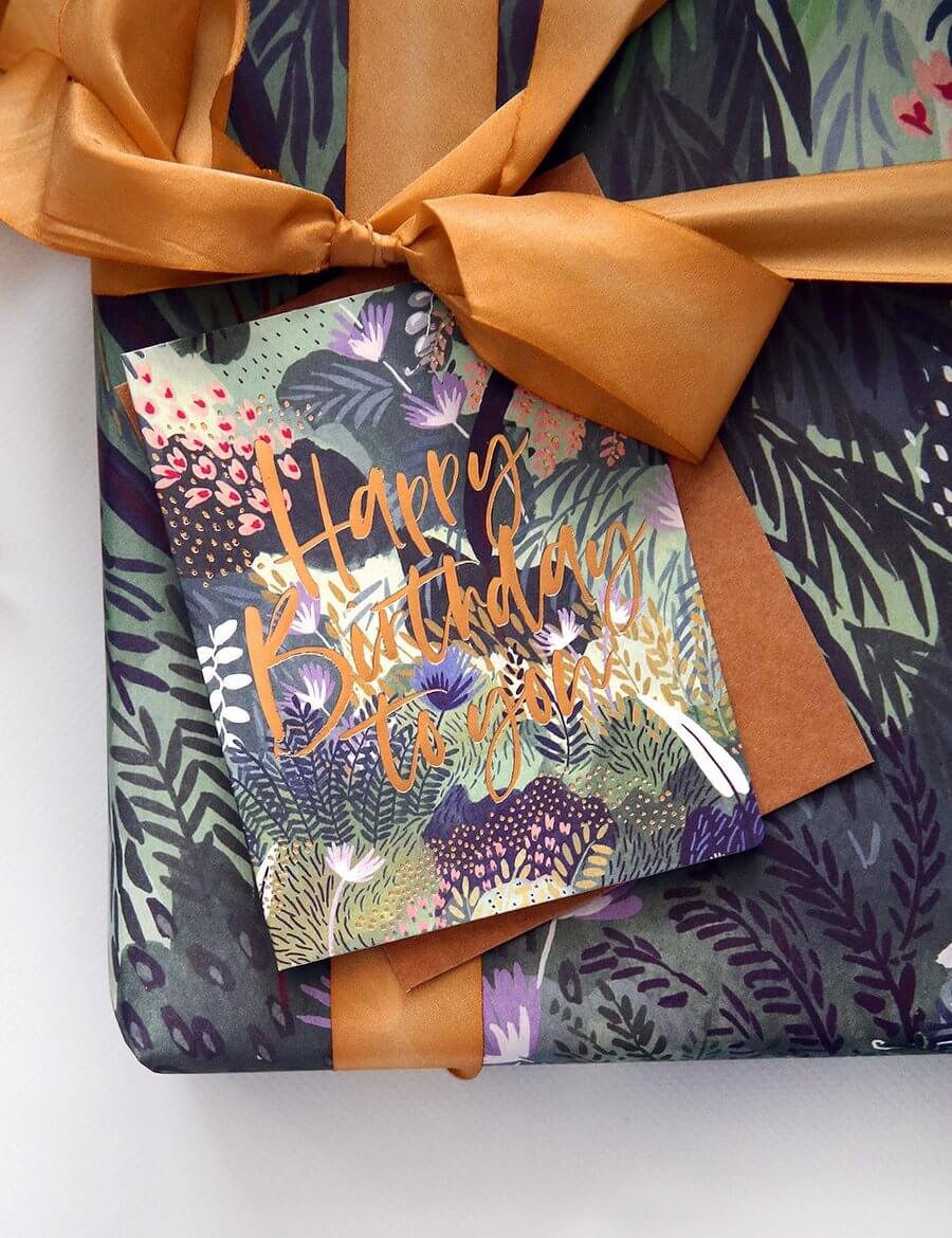 BESPOKE LETTERPRESS - Jungle Happy Birthday to You Birthday Card - Zabecca Living