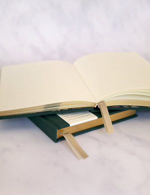 BESPOKE LETTERPRESS Linen Bound Journal - Teal Notebooks - Zabecca Living