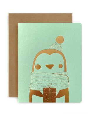 BESPOKE LETTERPRESS - Penguin Baby Card - Zabecca Living