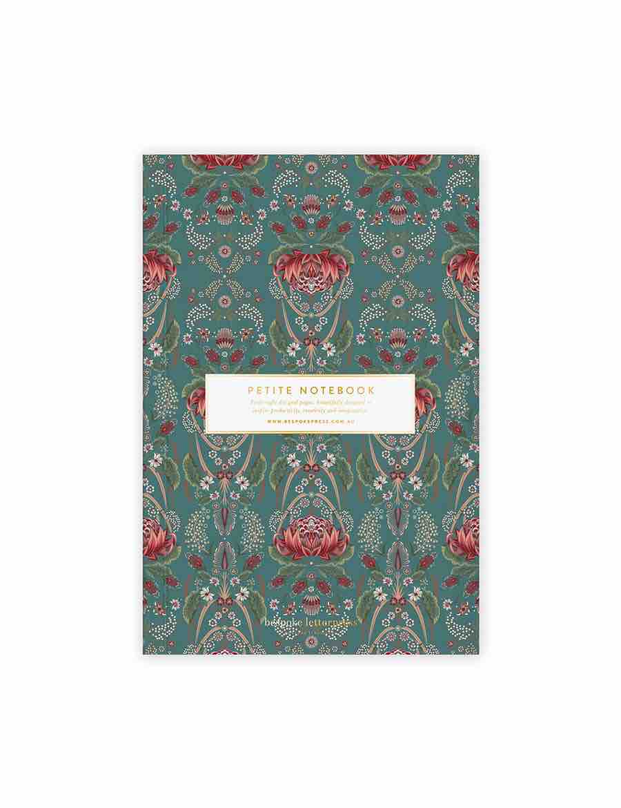 BESPOKE LETTERPRESS Petite Notebook Waratah - Dot Grid Notebooks - Zabecca Living