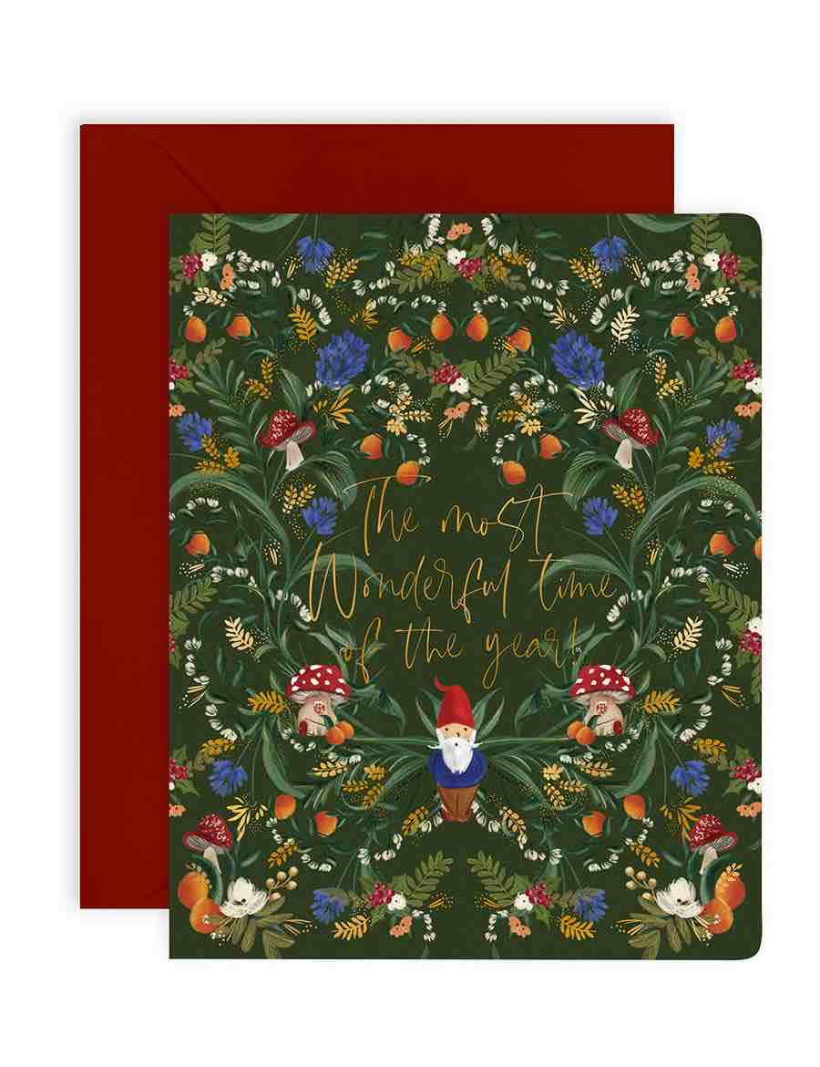 BESPOKE LETTERPRESS The Most Wonderful Time of the Year Christmas Card - Zabecca Living