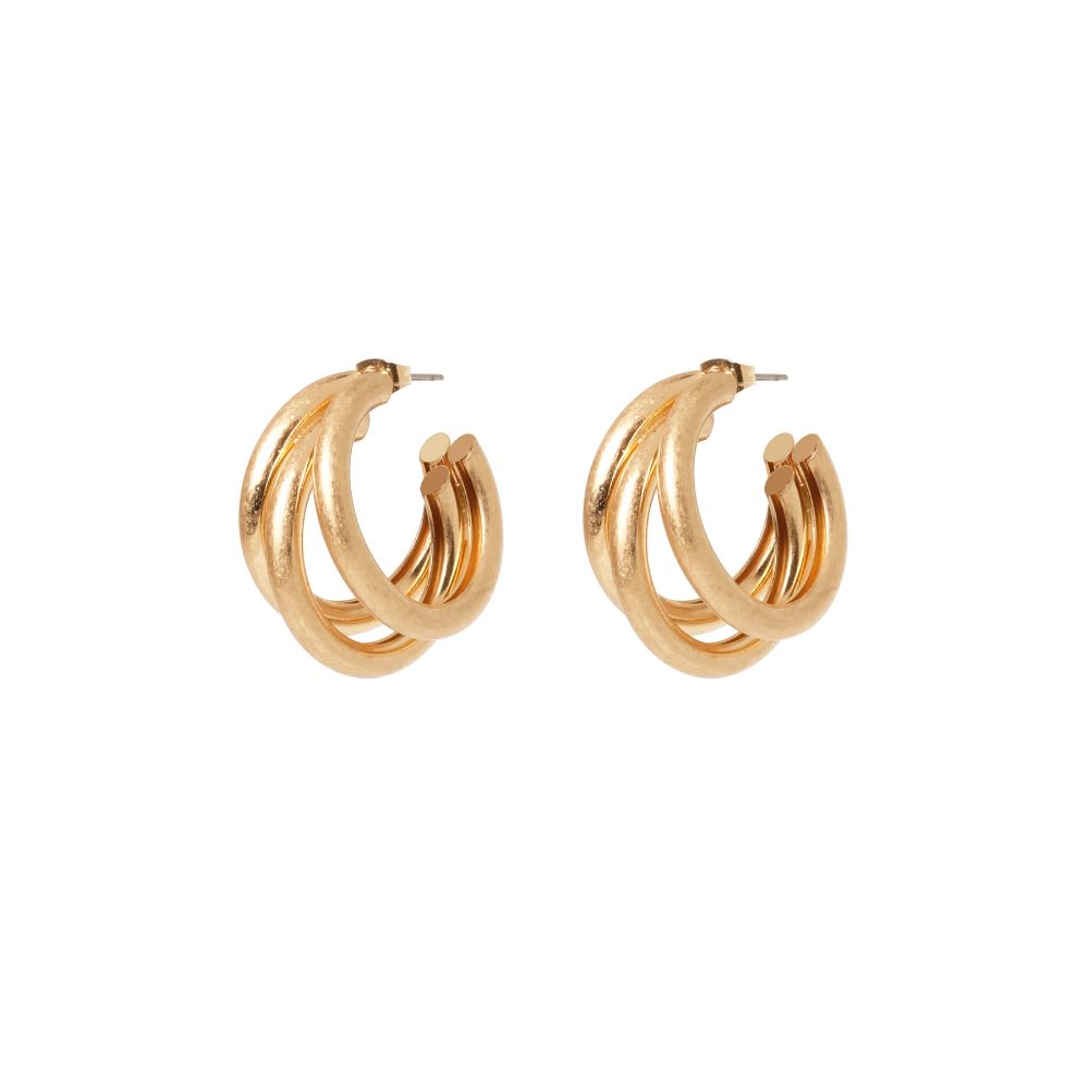 BLING BAR Elisa Hoops - Gold Earrings - Zabecca Living