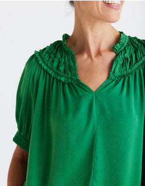 BRAVE AND TRUE Bistro Top - Emerald Shirts & Blouses - Zabecca Living