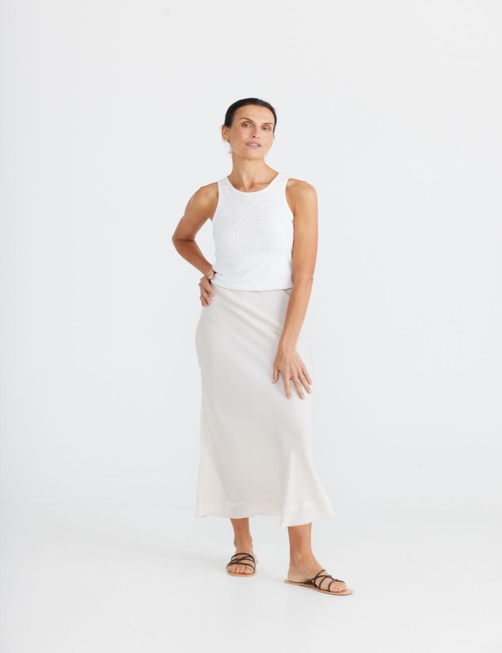 BRAVE AND TRUE Essential Rib Tank - White Tanks - Zabecca Living
