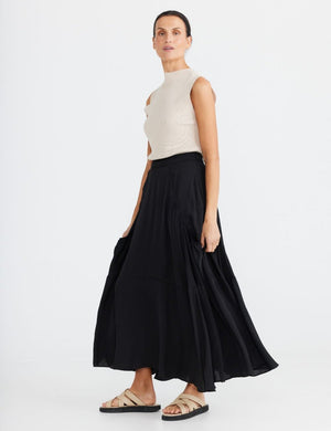 BRAVE AND TRUE Kindred Skirt - Black Skirt - Zabecca Living