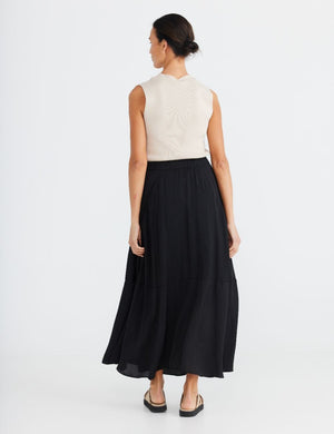 BRAVE AND TRUE Kindred Skirt - Black Skirt - Zabecca Living