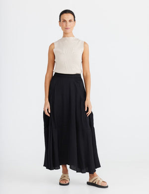 BRAVE AND TRUE Kindred Skirt - Black Skirt - Zabecca Living