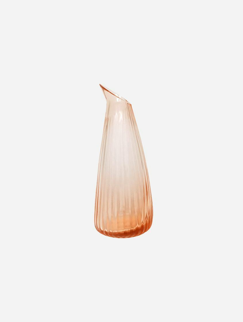 BRIAN TUNKS Cut Glass Heron Carafe - Peach VASE - Zabecca Living