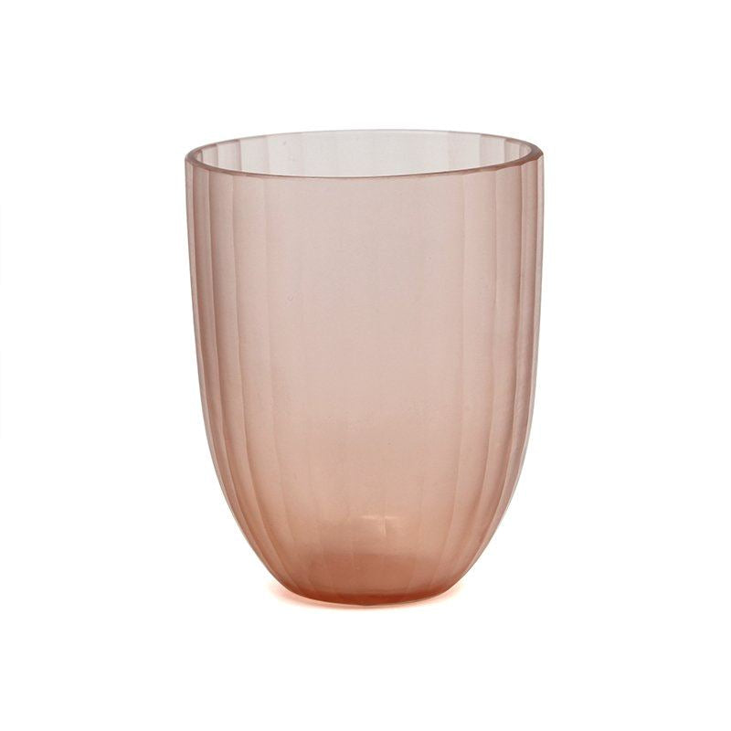 BRIAN TUNKS Cut Glass Iguassu Tumbler - Peach DRINKWARE - Zabecca Living