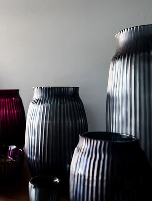 BRIAN TUNKS Cut Glass Large Vase - Copper VASE - Zabecca Living