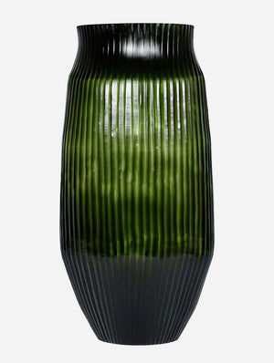 BRIAN TUNKS Cut Glass Large Vase - Leaf VASE - Zabecca Living