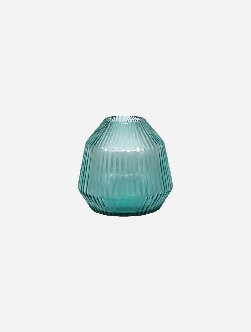 BRIAN TUNKS Cut Glass Mini Conical Vase - Marine VASE - Zabecca Living