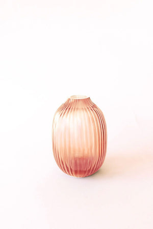 BRIAN TUNKS Cut Glass Pod Vase - Peach VASE - Zabecca Living
