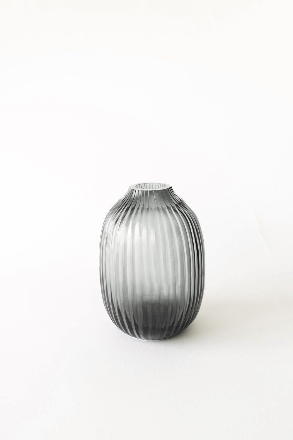 BRIAN TUNKS Cut Glass Pod Vase - Slate VASE - Zabecca Living